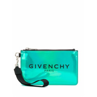 Givenchy Clutch com estampa de logo - Verde