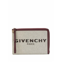 Givenchy Clutch com logo e zíper - Neutro