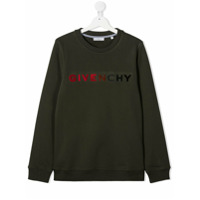 Givenchy Kids Moletom com logo - Verde