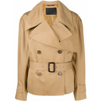 Givenchy short belted trench coat - Marrom