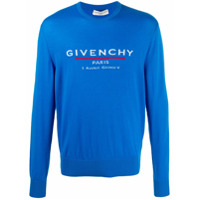 Givenchy Suéter com padronagem de logo - Azul