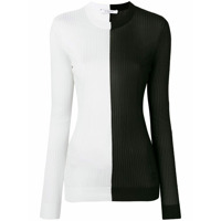 Givenchy Suéter de tricô bicolor - Preto