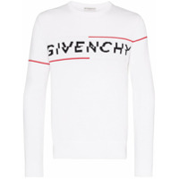 Givenchy Suéter de tricô com logo - Branco