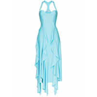 GmbH asymmetric ruffled gown - Azul