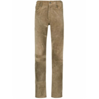 Golden Goose Calça reta de camurça - Neutro