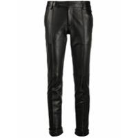 Golden Goose Calça slim de couro - Preto