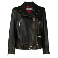 Golden Goose Jaqueta biker de couro - Preto