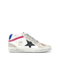 Golden Goose Tênis Mid Star de couro - Branco
