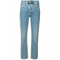 GOLDSIGN Calça jeans reta cintura média - Azul