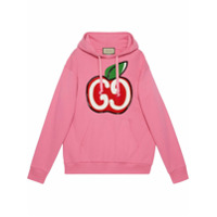 Gucci Moletom com estampa GG Apple - Rosa