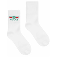 Gucci Par de meias com logo - Branco