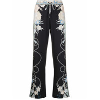 Hale Bob Calça reta floral - Preto