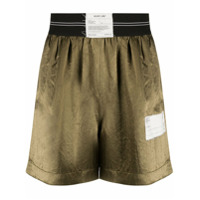 Helmut Lang logo patch shorts - Verde