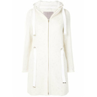 Herno Casaco de tricô com capuz - Branco