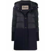 Herno Casaco matelassê com recortes - Azul