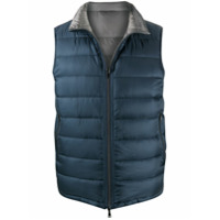 Herno Colete matelassê com zíper - Azul