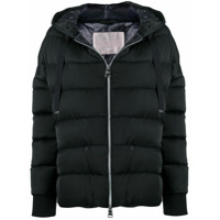 Herno Jaqueta matelassê com capuz - Preto