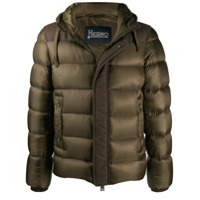 Herno Jaqueta matelassê com zíper - Verde