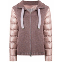 Herno Jaqueta matelassê de tricô - Rosa