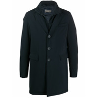 Herno layered button front coat - Preto