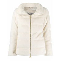 Herno zip-up shearling jacket - Branco