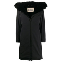 Herno zip-up single-breasted coat - Preto