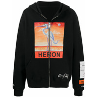 Heron Preston crane print hoodie - Preto