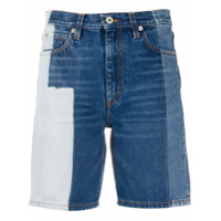 Heron Preston Short jeans color block - Azul