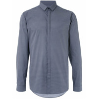 HUGO Camisa de algodão estampada - Azul