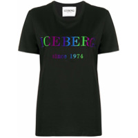 Iceberg Camiseta com logo bordado - Preto