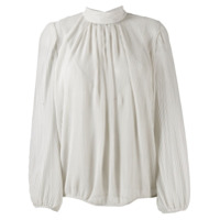 Indress high-neck pleated blouse - Neutro