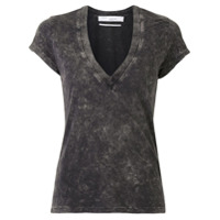 IRO Camiseta gola V tie-dye - Preto