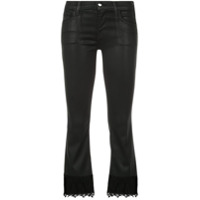 J Brand Selena crop lace trim jeans - Preto
