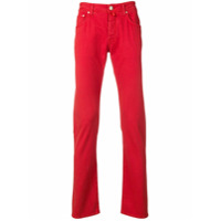 Jacob Cohen Calça jeans lisa - Vermelho