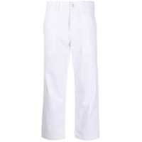 Jejia Calça cropped cintura alta - Branco