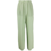 Jejia Calça pantalona de seda - Verde