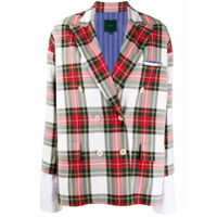 Jejia tartan check-pattern blazer - Vermelho