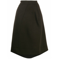 Jil Sander asymmetric flared skirt - Marrom
