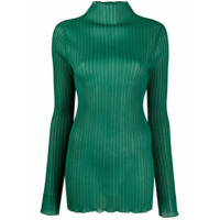 Jil Sander Blusa gola alta canelada - Verde