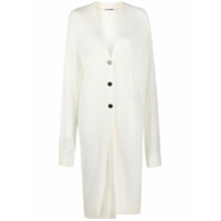 Jil Sander Cardigan midi de lã - Branco