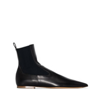 Jil Sander leather ankle boots - Preto