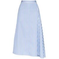 Jil Sander Mia striped flared skirt - Azul