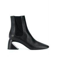 Jil Sander sculpted heel ankle boots - Preto