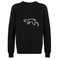 Jil Sander Suéter com bordado - Preto