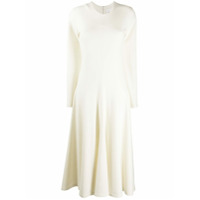 Jil Sander Vestido evasê de tricô - Branco