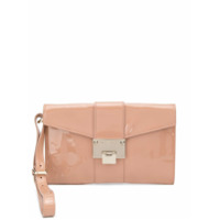 Jimmy Choo Clutch Rivera envernizada - Rosa