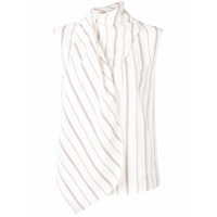 Joseph wrap style striped blouse - Branco