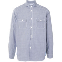 Junya Watanabe MAN Camisa xadrez - Azul