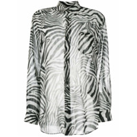 Junya Watanabe zebra print shirt - Preto