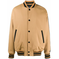 Just Cavalli Jaqueta bomber com logo - Marrom